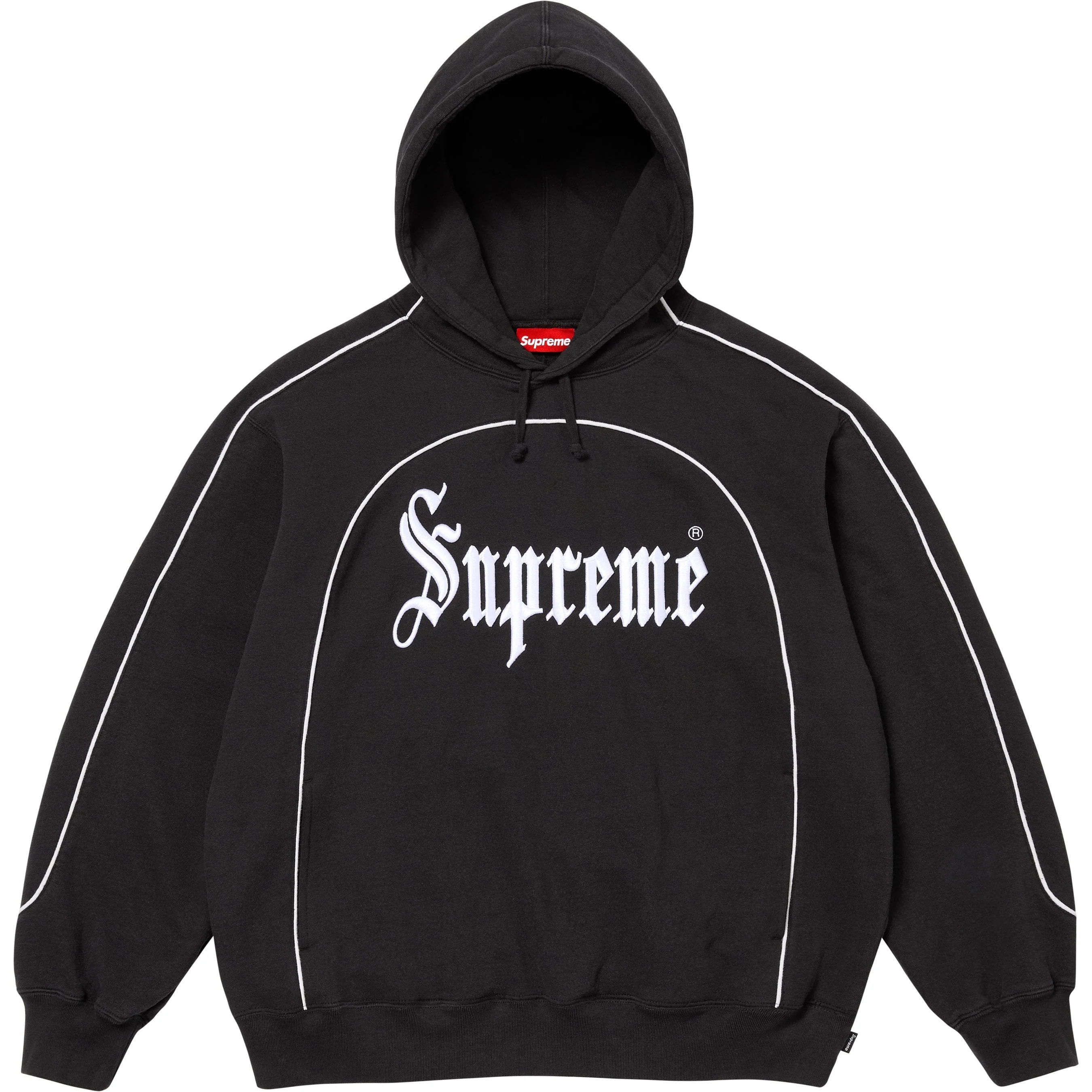 Curve Piping Hooded Sweatshirt view 2